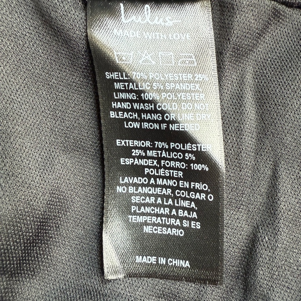 NWT Lulus Best Date Ever Blue Metallic Skater Mini Dress - Size M - Picture 5 of 5